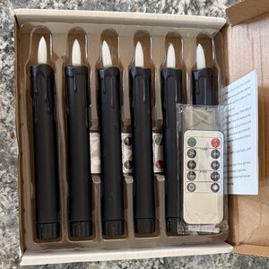 Set of 6 Flameless LED Taper Candles